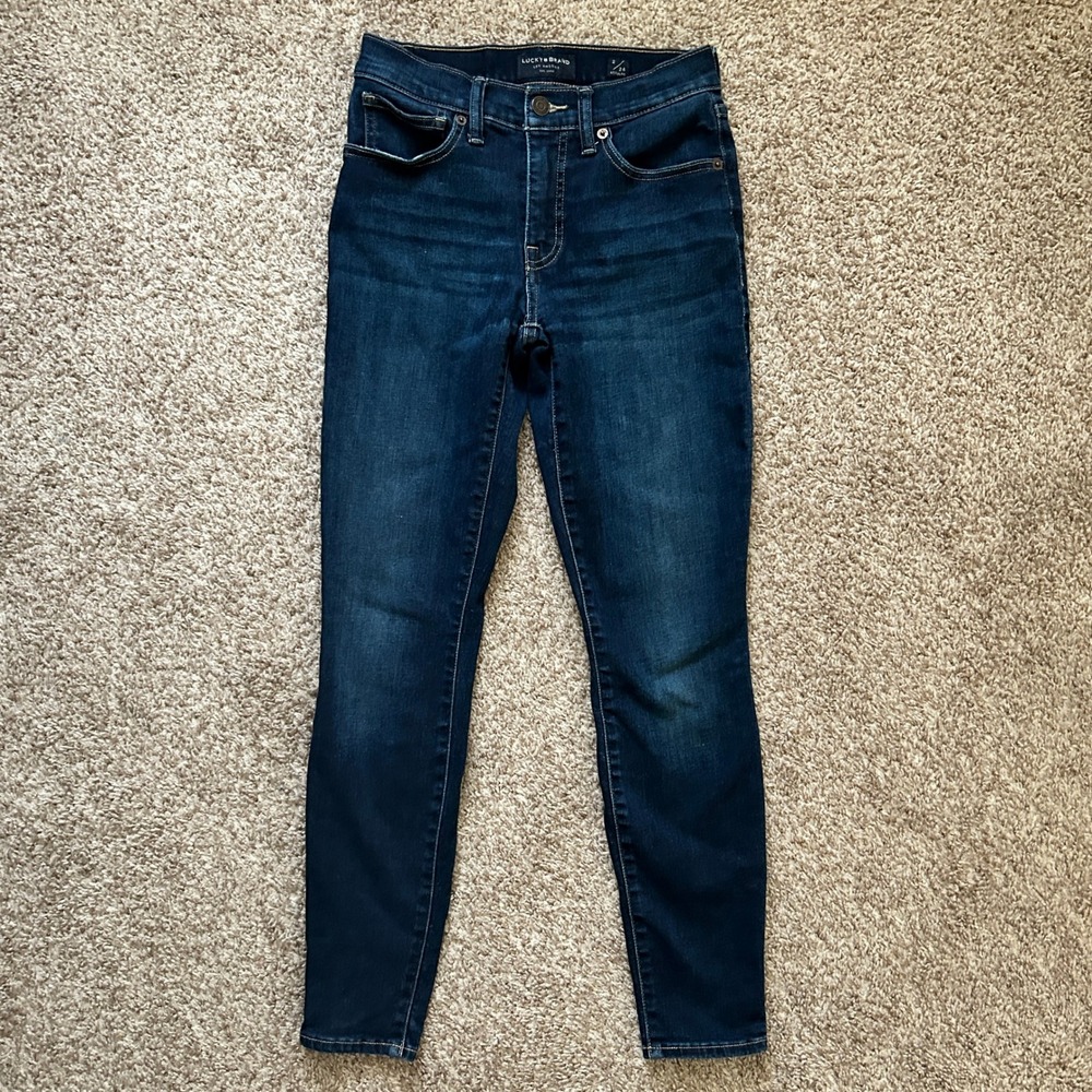 Lucky Brand I Ava Mid Rise Skinny Jeans Dark Wash Denim I Size 2 Regular